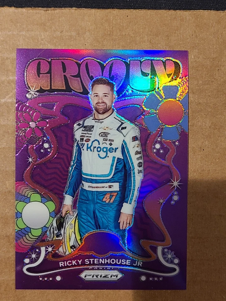 2023 PANINI PRIZM RACING RICKY STENHOUSE JR. GROOVY INSERT CASE HIT SP #G14 - Image 3 of 4