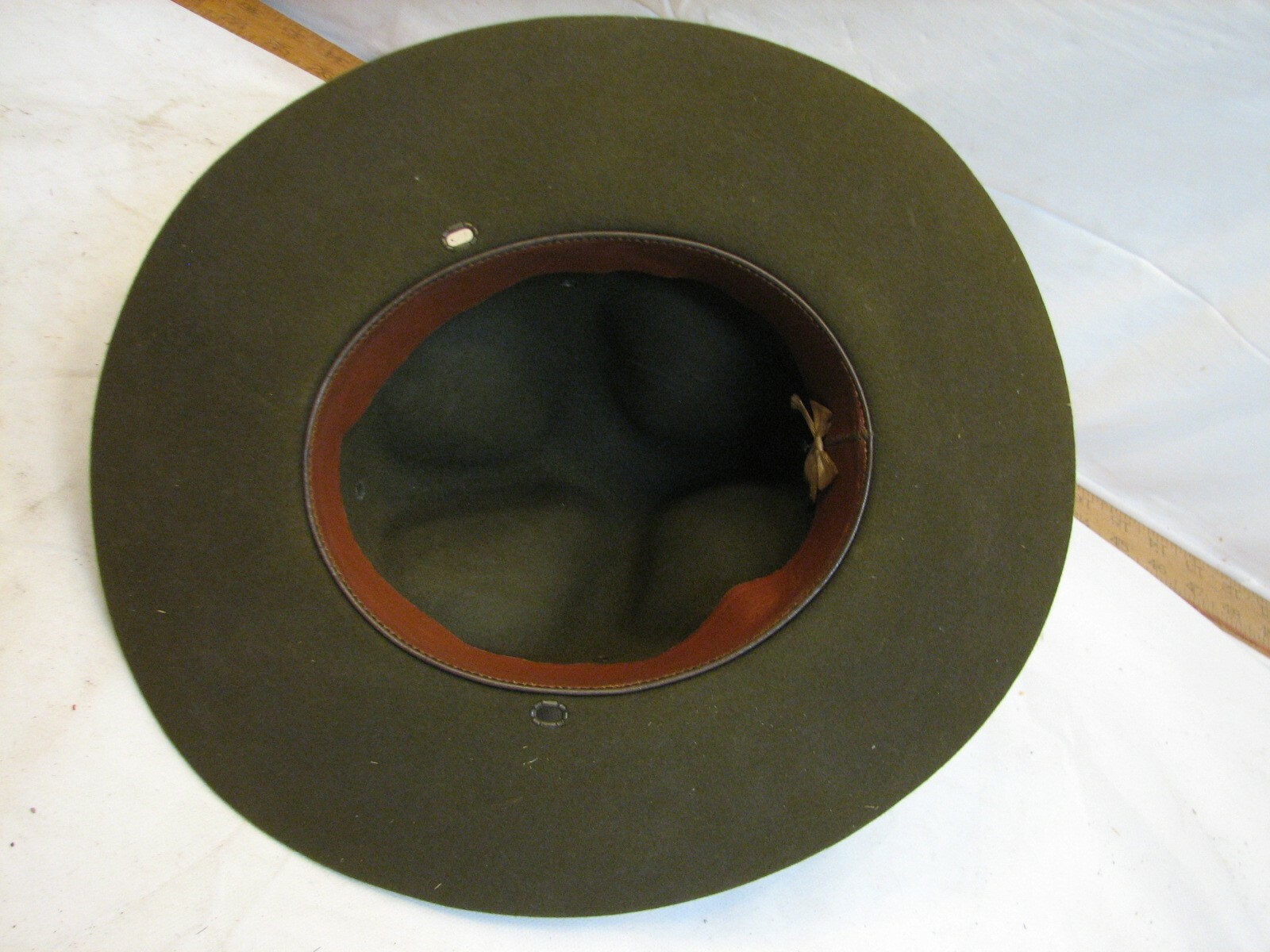 Vintage Boy Scouts of America Olive Drab Green Felt Leader Hat Park ...