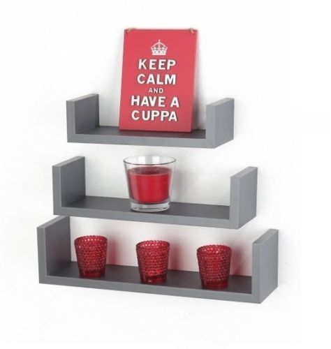 Juego de 3 Estantes Flotantes Montado en Pared Almacenamiento Exhibición Kit Estante Decoración del Hogar Nuevo - Imagen 6 de 9