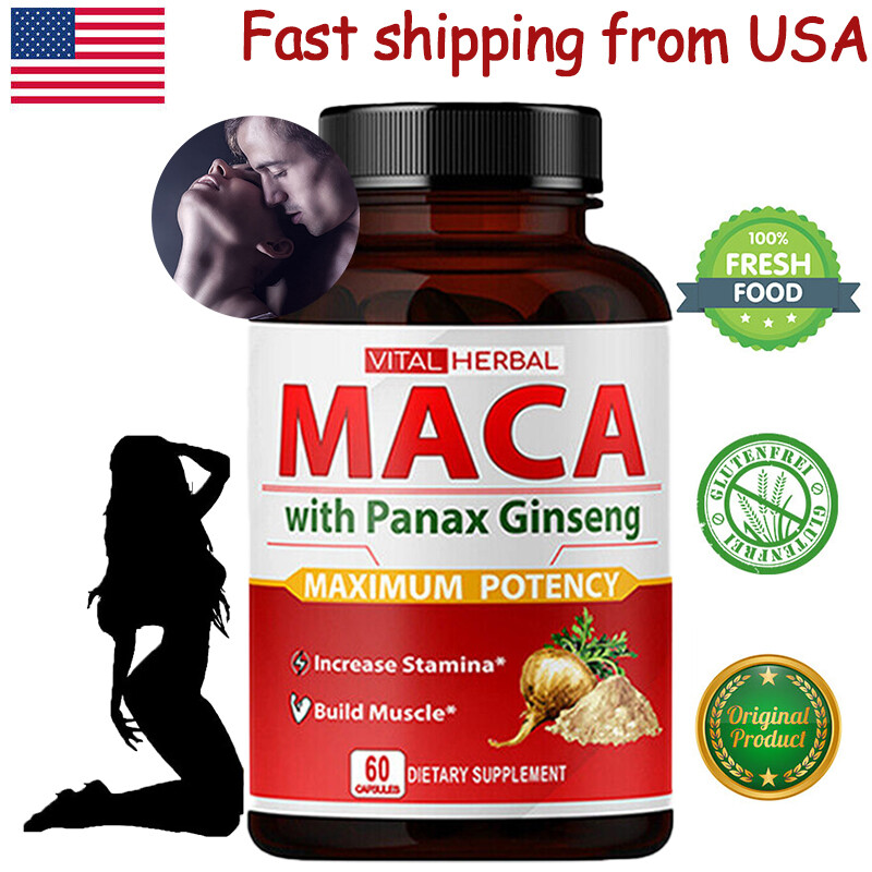 Maca for Men & Women - with Tribulus Terrestris, Panax Ginseng, Homy Goat Weed