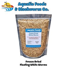 White Worms--Freeze Dried, Great for smaller Tropicals and Marines. 14 oz Bag