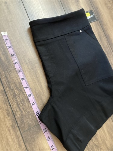 NWT MSRP $36 Counterparts Black Slimming Pull on Shorts Women Size 12, 33” Waist - Picture 16 of 19