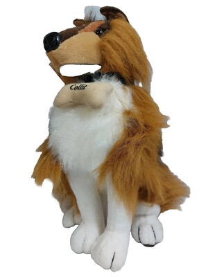 Dream Play Doggie Collection Realistic Rough Border Collie Sable Sitting  NOS