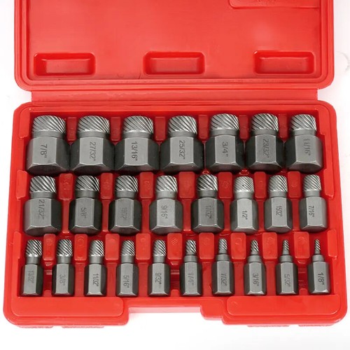 25Pcs Screw Extractor Set Hex Head Multi-Spline Easy Out Bolt Extractor Set NEW - Picture 10 of 12