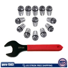 ER16 65Mn 12PCS Spring Collet Set ER16A Wrench For CNC Milling Lathe Tool