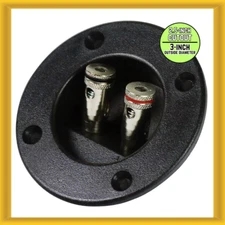 QPower QBOMB 3-inch Round Spring Loaded Push Terminal Cup (QBOMBRDTERM) NEW