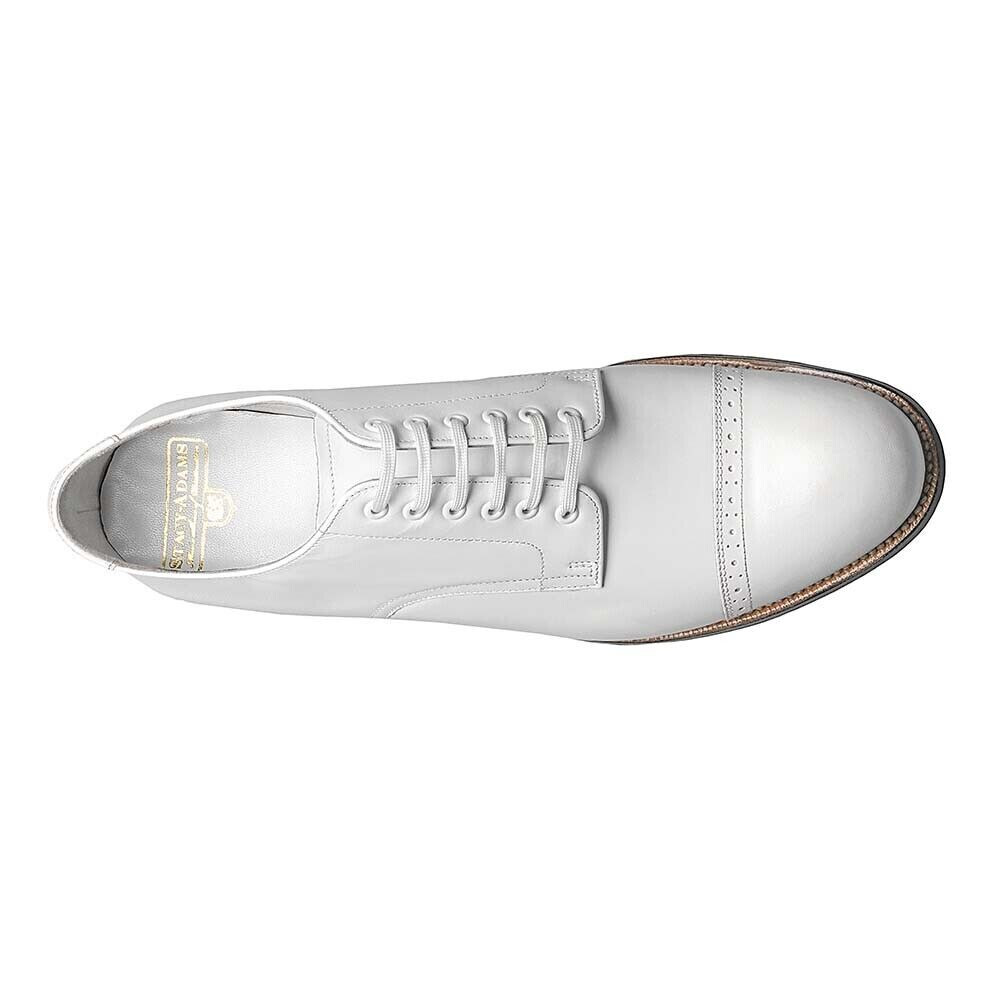 STACY ADAMS MADISON Cap Toe Oxfords WHITE COLOR MENS DRESS SHOES