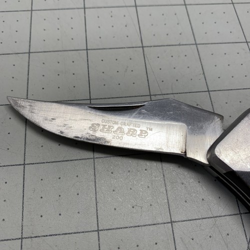Vtg Lockblade Knife, Rare “sharp 200”, Seki Japan, 1970’s - Picture 2 of 5
