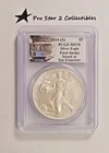2014 (S) PCGS MS70 Silver Eagle First Strike Struck at San Francisco Trolley Car