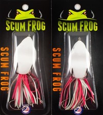 (LOT OF 2) SCUM FROG ORIGINAL JUNIOR 5/16OZ SFJ-403 WHITE  Free Shipping