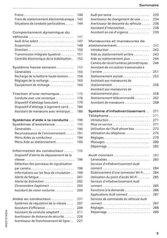 Audi Q7 2024 - 2026 Istruzioni per l'uso francesi - Immagine 3 di 4