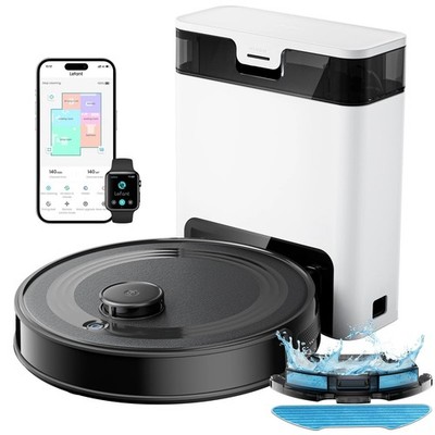 M2S Robot Vacuum, Mop Lifting - Certified 10000Pa Suction Laser Navigation