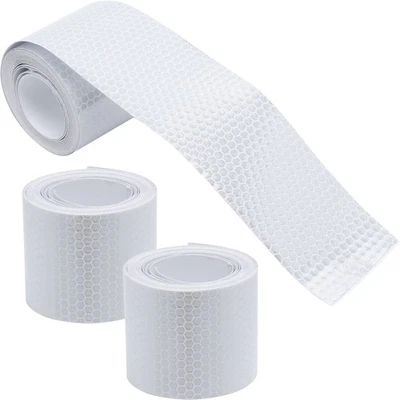 3 Rolls Ruban De Signalisation Réfléchissant Avertisseur Haute Visibilité - Photo 1/4
