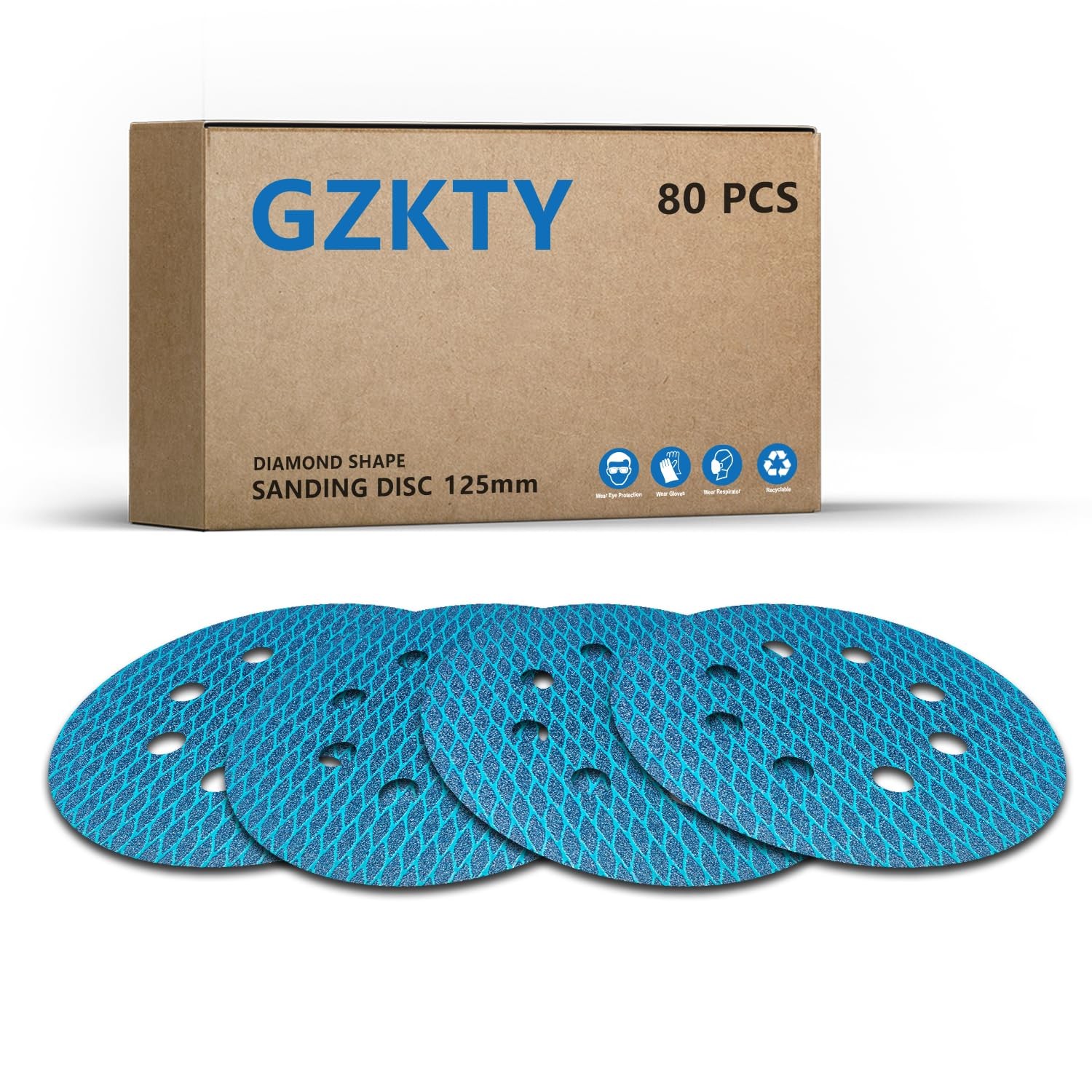 Évitez l'encrassement avec ces disques abrasifs de 125 mm à 8 trous pour ponçage propre