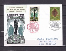 Lithuania 1999 Fighting for Freedom Ann Antanas Sakalis Signed Cover