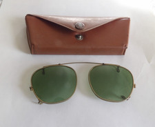 Vintage Bausch  Lomb Clip on Ray Ban Sunglasses B  L 46 w/Case