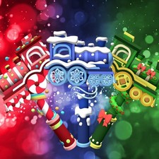 Juegos de tren Trío Huye de las instalaciones Dulces, Invierno, Festivos Juegos de tren FTF