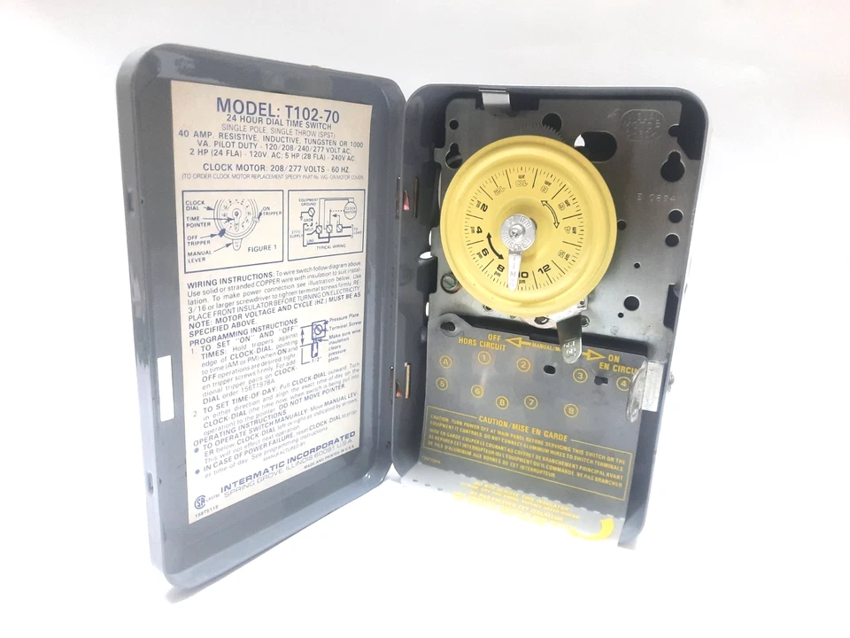 INTERMATIC T102-70 SPST 24 HOUR DIAL TIME SWITCH - Image 2 of 4