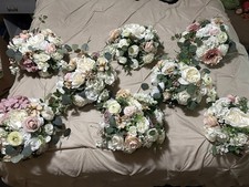 Wedding Flowers And Rustic decor Including Vases Votive Holder Wine Glasses