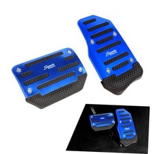 Car Non-slip Pedal Pads Set, Alloy Brake Pedal Protectors, 2 PCS Blue