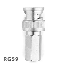 BNC Male Twist-on Coax Coaxial RG59 Connectors for HQ HD CCTV Security Camera