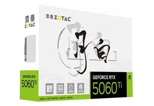 ZOTAC GAMING GeForce RTX 5060 Tie 8GB Blanc lunaire OC ARGB Carte graphique