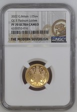 2022 Gold Half Sovereign,  Platinum Jubilee, Elizabeth II, NGC PF70 ULTRA CAMEO