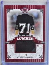 Evgeni Malkin Pittsburgh Penguins 2021-22 Leaf Lumber Game Used Lumber /3