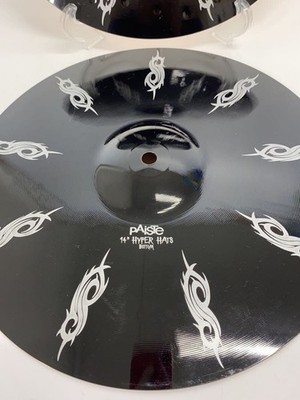 Paiste Hyper Hats Hi-Hat Top Bottom Set Drum Cymbal Black 14''/35cm Slipknot
