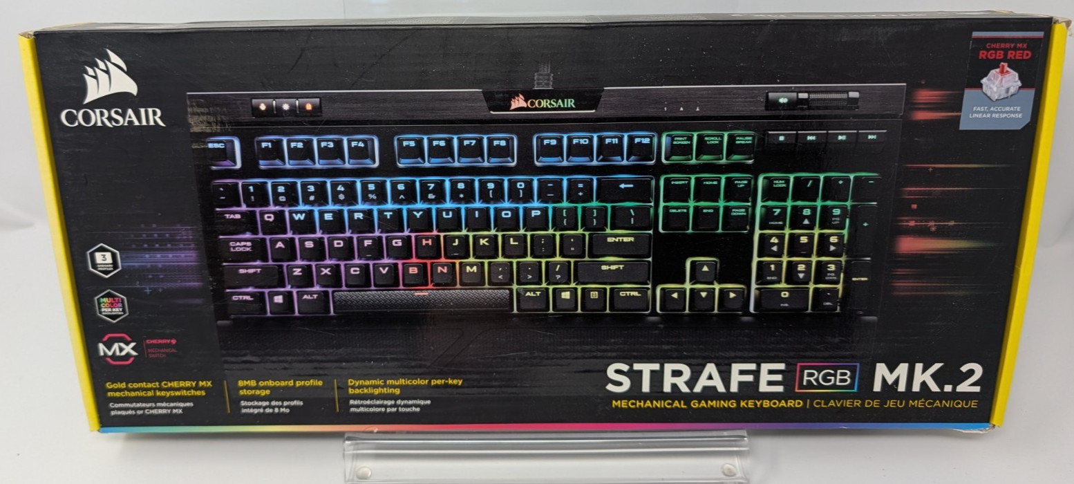Open Box, Corsair Strafe RGB MK.2 Mechanical Keyboard, Cherry MX