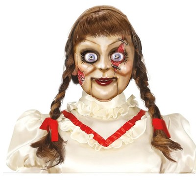 KARNEVAL HALLOWEEN MASKE ANNABELLE LATEX PUPPE MASK LATEX GUIRCA 20070