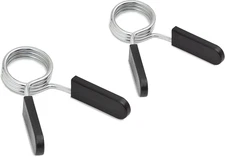 Black 2 Inch Barbell Clamps, Stainless Steel Spring Collar Clips Weight Bar Clam