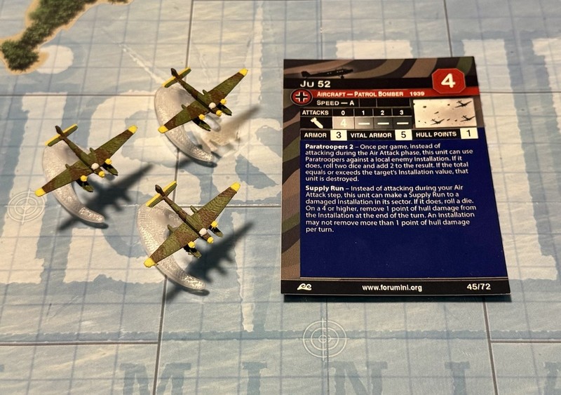 Axis & Allies - War At Sea - Forumini: JU52 - Germany Plane - Deck 3