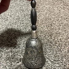 Vintage Silver Handle Christmas Bell Dinner School Bell