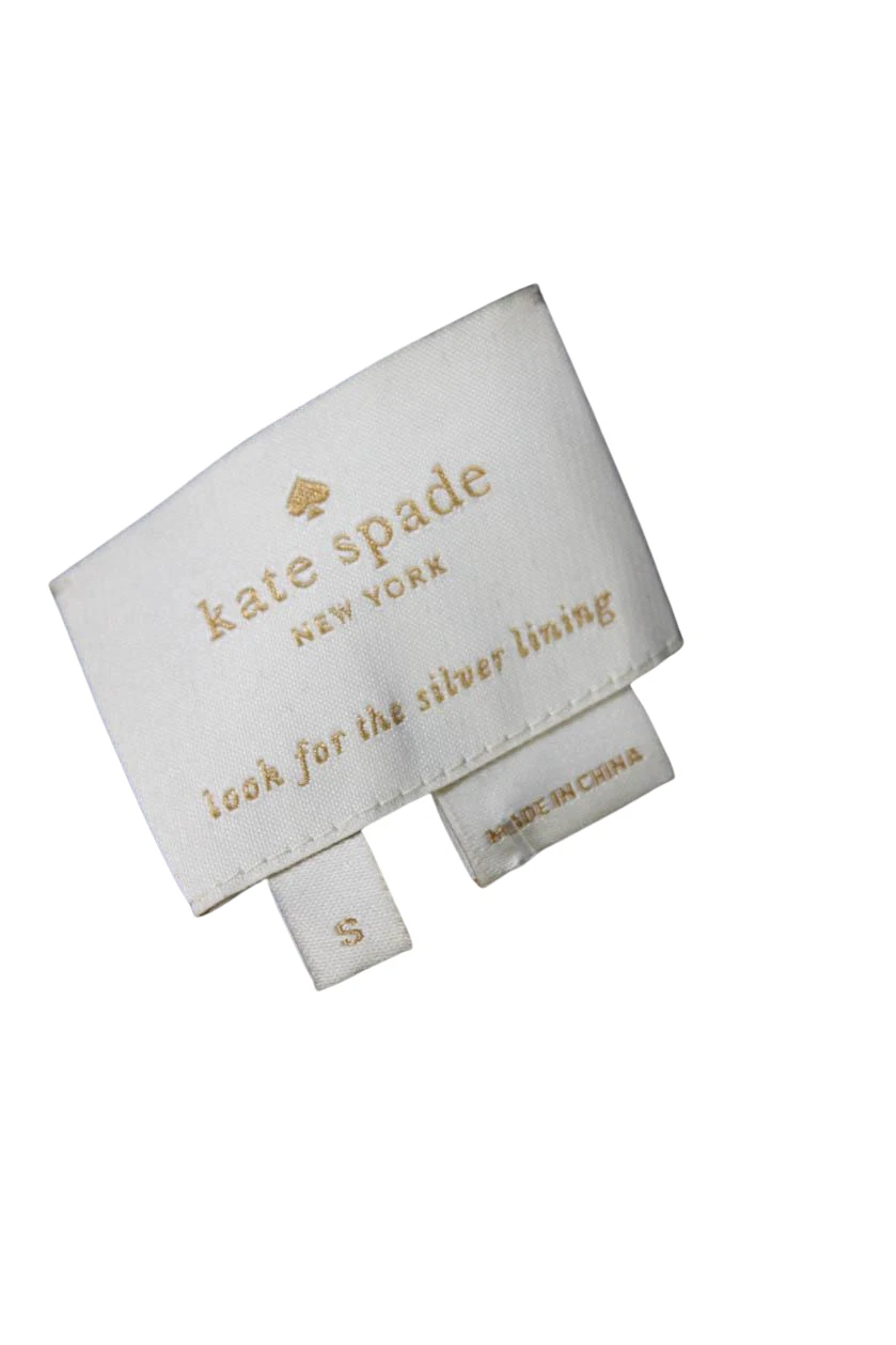 Abito donna Kate Spade senza maniche con volant e orlo a tubino linea A nero taglia S