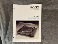 Sony Audio PS X7 Quartz Locked Fully Automatic Direct Drive Turntable Brochure