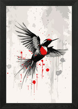 Quadro giapponese con cornice wall art poster stampa su tela