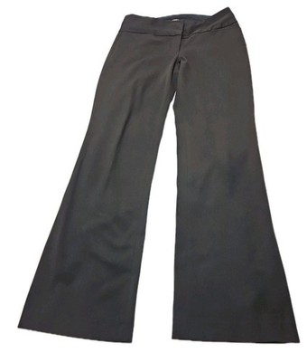 Express Editor Dress Pants Womens 4 Black Mid Rise Stretch Wide Leg Trouser