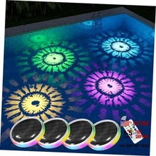 -Pack RGB Solar Floating Pool Lights with Remote, Waterproof 4