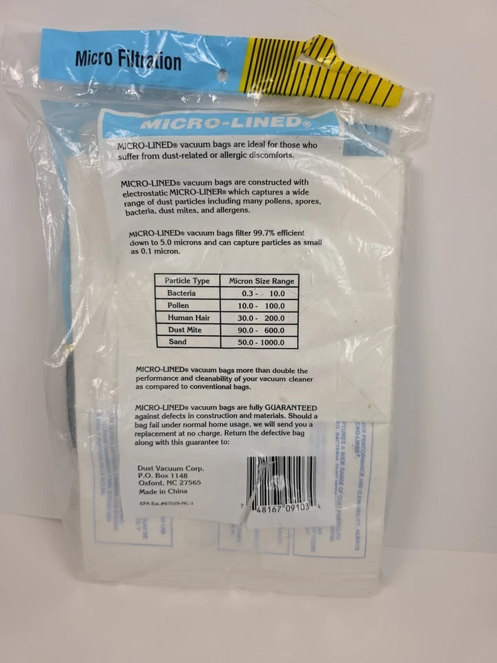 DVC Micro Lined Samsung VP-90 Quietjet Paper Vacuum Bags 5 Pack - Image 3 of 3
