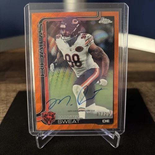2025 Topps Chrome Montez Sweat Orange Wave Refractor (RAW)