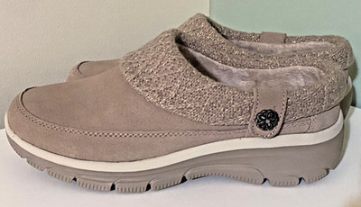 Skechers Easy Going Full Bloom Clogs Women's 8 Taupe