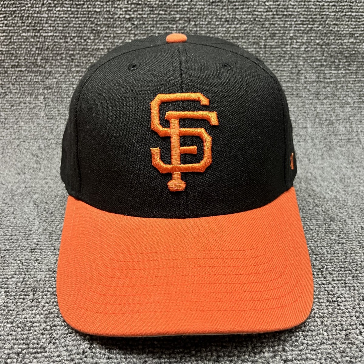 San Francisco Giants '47 Brand MVP Hat Black Orange SF Adjustable Baseball Cap
