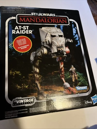 Hasbro Star Wars Vintage Collection Mandalorian AT-ST Raider Figure Vehicle New