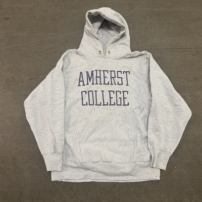 Vintage 1980s Champion Amherst College Reverse Weave Hoodie Made In USA Large