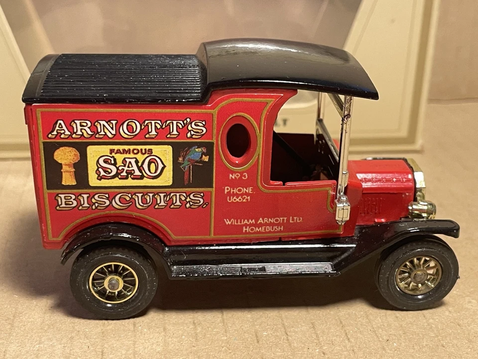 Matchbox Models of Yesteryear Y-12 Model T Arnott's Biscuits, Dach glänzend, OVP - Bild 3 von 4