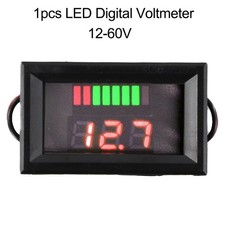 12-60V Car Marine Motorcycle LED Digital-Voltmeter Voltage Meter Gauge 5-15ma