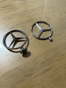 Mercedes-Benz Hood Ornaments Emblems Silver Set of 2 for Mercedes-Benz Vehicles