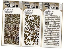 Tim Holtz Layering Full Size Stencils, Released October 2020, Script,