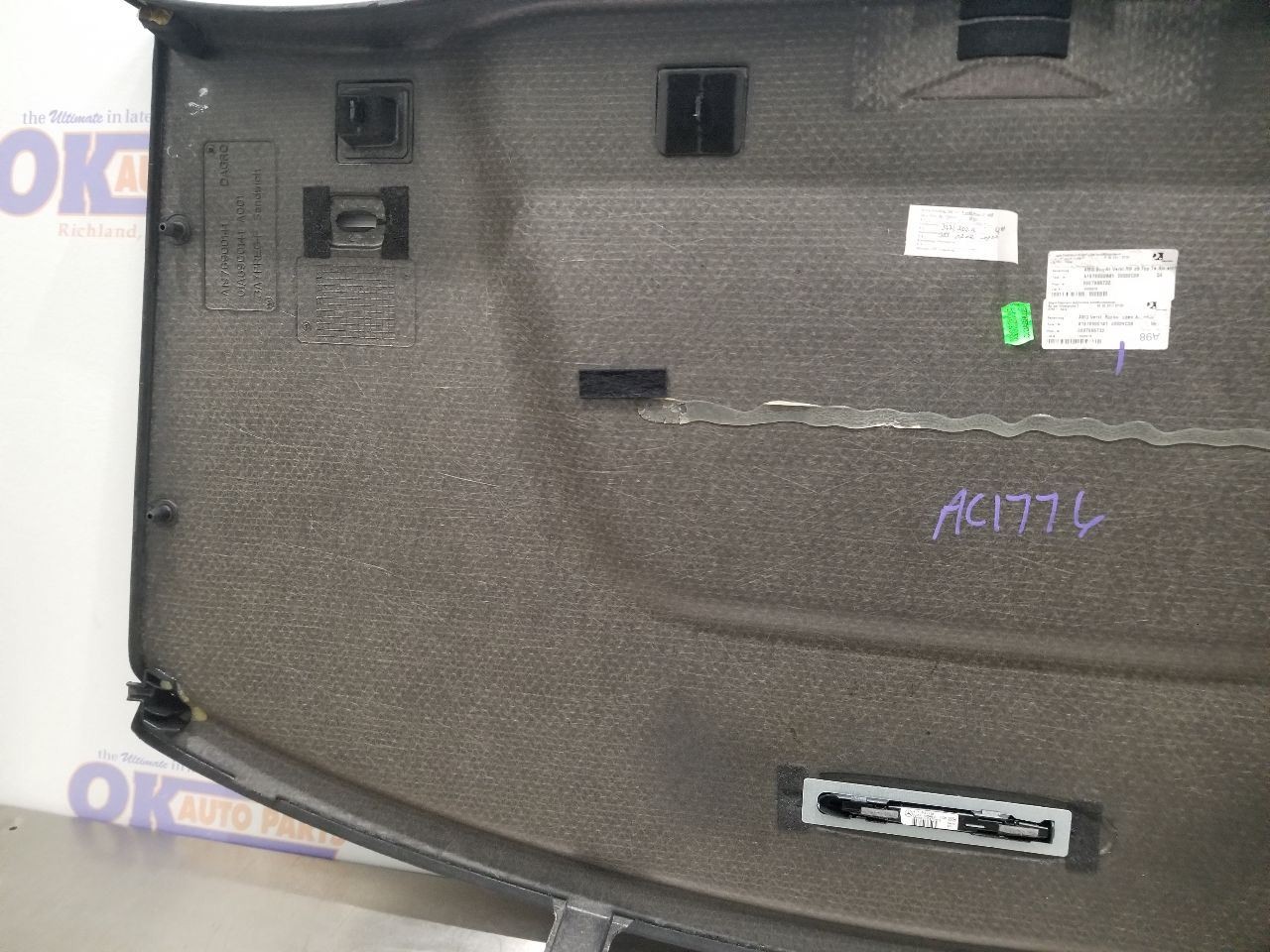 11 MERCEDES BENZ SLS AMG C197 REAR PARCEL SHELF PACKAGE TRAY BLACK 1976900141